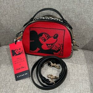 Coach Disney Mickey Mouse Leather Crossbody